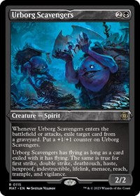 Magic: The Gathering Single - March of the Machine: The Aftermath - Urborg Scavengers (Foil Etched) - Rare/0115 - Lightly Played