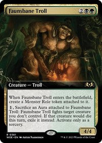 Magic: The Gathering Single - Wilds of Eldraine - Faunsbane Troll  (Extended Art) - Rare/0361 Lightly Played