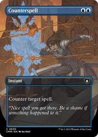 Magic: The Gathering Single - Commander Masters - Counterspell (Borderless) - FOIL Common/0630 - Lightly Played