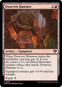 Magic: The Gathering Single - Commander Masters - Dwarven Hammer - FOIL Common/0219 - Lightly Played