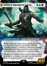 Magic: The Gathering Single - Universes Beyond: Assassin's Creed - Adewale, Breaker of Chains (Showcase) - FOIL Uncommon/0136 - Lightly Played