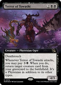 Magic: The Gathering Single - March of the Machine - Terror of Towashi (Extended Art) - Rare/0378 - Lightly Played