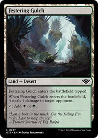 Magic: The Gathering Single - Outlaws of Thunder Junction - Festering Gulch - FOIL Land/0257 Lightly Played