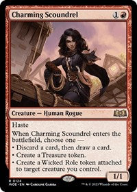 Magic: The Gathering Single - Wilds of Eldraine - Charming Scoundrel (Foil) - Rare/0124 Lightly Played