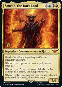 Magic: The Gathering Single - Universes Beyond: The Lord of the Rings: Tales of Middle-earth - Sauron, the Dark Lord (Prerelease) (Foil) - Mythic/0224 - Lightly Played
