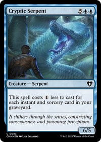 Magic: The Gathering Single - Commander Masters - Cryptic Serpent - FOIL Common/0083 - Lightly Played