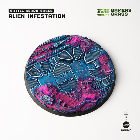 Battle Ready Bases: Alien Infestation- Round 100mm (x1)- Round 100mm (x1)