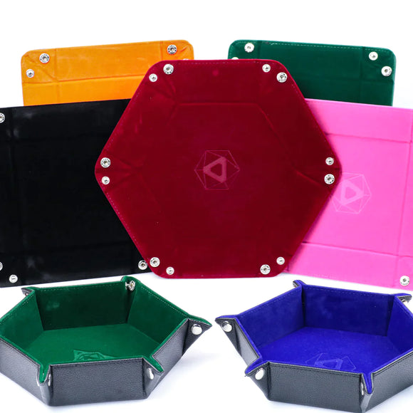 Table Armor Folding Dice Tray (Square) w/ Pink Velvet