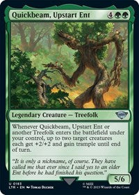 Magic: The Gathering Single - Universes Beyond: The Lord of the Rings: Tales of Middle-earth - Quickbeam, Upstart Ent (Foil) - Uncommon/0183 - Lightly Played