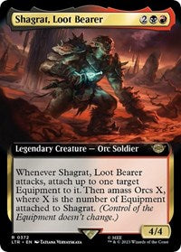 Magic: The Gathering Single - Universes Beyond: The Lord of the Rings: Tales of Middle-earth - Shagrat, Loot Bearer (Extended Art) - Rare/0372 - Lightly Played
