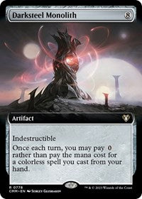 Magic: The Gathering Single - Commander Masters - Darksteel Monolith (Extended Art) - Rare/0778 - Lightly Played