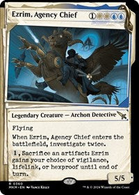 Magic: The Gathering Single - Murders at Karlov Manor - Ezrim, Agency Chief (Showcase) - FOIL Rare/0360 Lightly Played