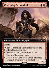 Magic: The Gathering Single - Wilds of Eldraine - Charming Scoundrel (Extended Art) - Rare/0345 Lightly Played