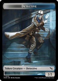 Magic: The Gathering Single - Murders at Karlov Manor - Detective // Plant Double-Sided Token - FOIL Token/0010 Lightly Played