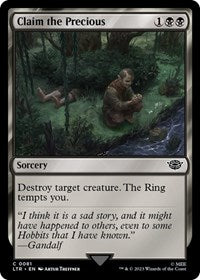 Magic: The Gathering Single - Universes Beyond: The Lord of the Rings: Tales of Middle-earth - Claim the Precious (Foil) - Common/0081 - Lightly Played