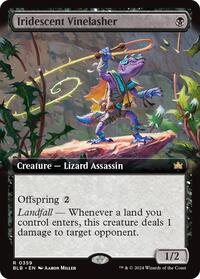 Magic: The Gathering Single - Bloomburrow - Iridescent Vinelasher (Extended Art) - Rare/0339 - Lightly Played