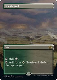 Magic: The Gathering Single - The Brothers' War - Brushland (Borderless) - Rare/298 - Lightly Played