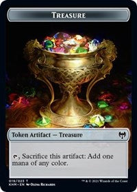 Magic: The Gathering Single - Kaldheim - Treasure // Demon Berserker Double-sided Token (Foil) - Token/019//010 - Lightly Played