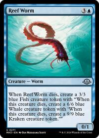 Magic: The Gathering Single - Modern Horizons 3 - Reef Worm - FOIL Uncommon/0271 - Lightly Played