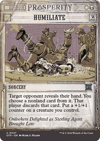 Magic: The Gathering Single - Outlaws of Thunder Junction: Breaking News - Humiliate - FOIL Uncommon/0047 - Lightly Played