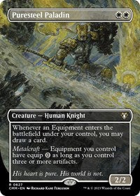 Magic: The Gathering Single - Commander Masters - Puresteel Paladin (Borderless) -  FOIL Rare/0627 - Lightly Played