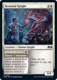 Magic: The Gathering Single - Wilds of Eldraine - Besotted Knight (Foil) - Common/0004 Lightly Played