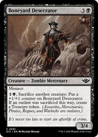 Magic: The Gathering Single - Outlaws of Thunder Junction - Boneyard Desecrator - FOIL Common/0081 Lightly Played