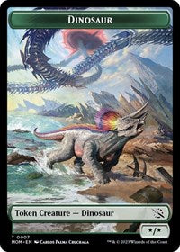 Magic: The Gathering Single - March of the Machine - Dinosaur Token - Token/0007 - Lightly Played