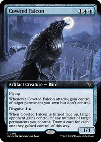 Magic: The Gathering Single - Murders at Karlov Manor - Coveted Falcon (Extended Art) - Rare/0393 Lightly Played