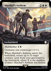Magic: The Gathering Single - Universes Beyond: Fallout - Marshal's Anthem (Extended Art) - Rare/453 Lightly Played