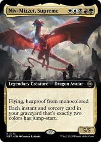 Magic: The Gathering Single - March of the Machine: The Aftermath - Niv-Mizzet, Supreme (Extended Art) - Rare/0175 - Lightly Played