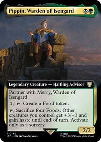 Magic: The Gathering Single - Commander: The Lord of the Rings: Tales of Middle-earth - Pippin, Warden of Isengard (Extended Art) - Rare/0146 - Lightly Played