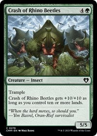 Magic: The Gathering Single - Commander Masters - Crash of Rhino Beetles - FOIL Common/0279 - Lightly Played