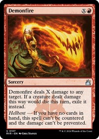 Magic: The Gathering Single - Ravnica Remastered - Demonfire (Foil) - Uncommon/0107 Lightly Played