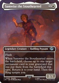 Magic: The Gathering Single - Universes Beyond: The Lord of the Rings: Tales of Middle-earth - Samwise the Stouthearted (Borderless) (Foil) - Uncommon/0449 - Lightly Played