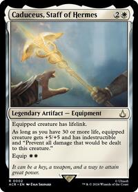 Magic: The Gathering Single - Universes Beyond: Assassin's Creed - Caduceus, Staff of Hermes - FOIL Rare/0002- Lightly Played