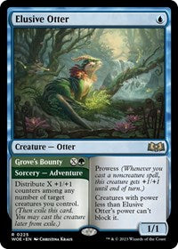 Magic: The Gathering Single - Wilds of Eldraine - Elusive Otter (Foil) - Rare/0225 Lightly Played