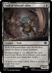 Magic: The Gathering Single - Universes Beyond: The Lord of the Rings: Tales of Middle-earth - Troll of Khazad-dum (Foil) - Common/0111 - Lightly Played
