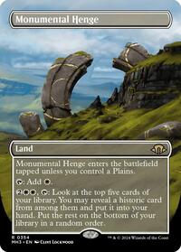 Magic: The Gathering Single - Modern Horizons 3 - Monumental Henge (Borderless) - Rare/0354 - Lightly Played