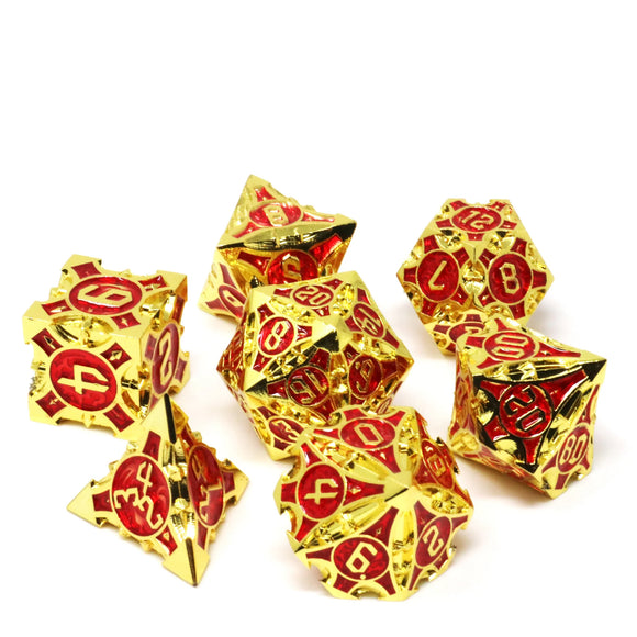 7pc RPG Set - Vaultrunner Shiny Gold w Red