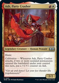 Magic: The Gathering Single - Wilds of Eldraine - Ash, Party Crasher (Foil) - Uncommon/0201 Lightly Played