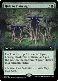 Magic: The Gathering Single - Murders at Karlov Manor - Hide in Plain Sight (Extended Art) - FOIL Rare/0410 Lightly Played