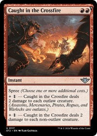 Magic: The Gathering Single - Outlaws of Thunder Junction - Caught in the Crossfire - FOIL Uncommon/0117 Lightly Played