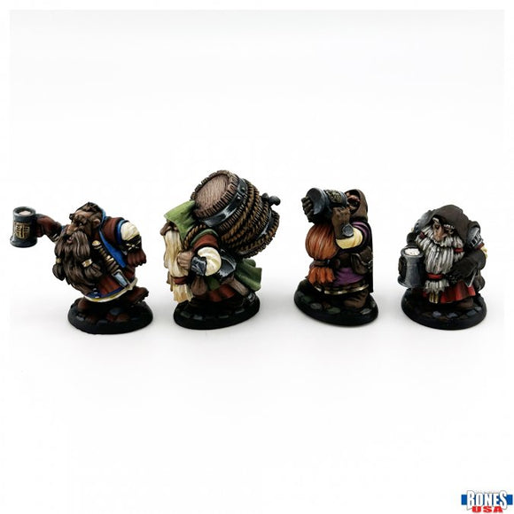 Reaper Legends - TOWNSFOLK: DWARVEN BREWMEISTER AND PATRONS (4) 30139