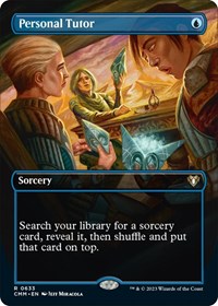 Magic: The Gathering Single - Commander Masters - Personal Tutor (Borderless) - Rare/0633 - Lightly Played