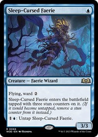 Magic: The Gathering Single - Wilds of Eldraine - Sleep-Cursed Faerie - FOIL Rare/0066 Lightly Played