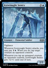 Magic: The Gathering Single - Wilds of Eldraine - Icewrought Sentry - FOIL Uncommon/0055 Lightly Played