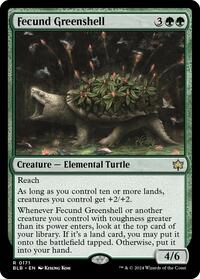 Magic: The Gathering Single - Bloomburrow - Fecund Greenshell - FOIL Rare/0171 - Lightly Played