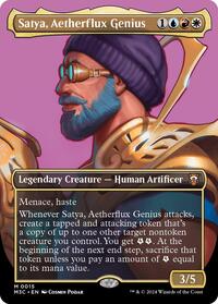 Magic: The Gathering Single - Modern Horizons 3 - Satya, Aetherflux Genius (Borderless) - Mythic/0015 - Lightly Played