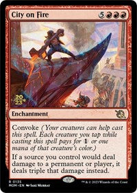 Magic: The Gathering Single - March of the Machine - City on Fire (Foil) (Prerelease) - Rare/0135 - Lightly Played